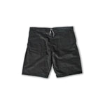 "The Original Limpies" skate shorts in black corduroy. Corduroy skate shorts with retro texture and a wide cut that define retro streetwear of the 90s. Made in USA.