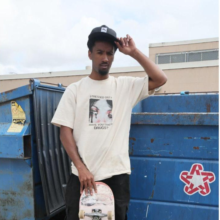 Limpies Patch Logo 5-Panel Unstructured Snapback Hat — retro skatewear brand hat with woven patch logo. Mid-profile 5-panel unstructured crown, one-size snapback closure, vintage street style for skaters.