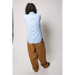 Baggy skate pants in a Camel Lights beige tone. The retro skate trousers with the oversized cut of the 90s, essential for 90s streetwear khaki fans. Made in USA.