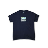 Limpies Cardboard Motorsports T-Shirt — retro skate clothing inspired by 90s motorsport culture. Vintage-style graphic tee from Limpies skatewear brand, featuring bold print and sustainable streetwear design for skaters.