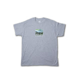 Limpies Cardboard Motorsports T-Shirt — retro skate clothing inspired by 90s motorsport culture. Vintage-style graphic tee from Limpies skatewear brand, featuring bold print and sustainable streetwear design for skaters.