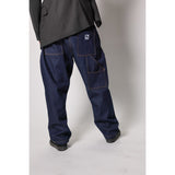 "Heavy Denim Skate Pant" in thick denim, perfect for tough skateboarding. The durability of heavyweight skate denim with the retro 90s look and USA craftsmanship from Limpies.