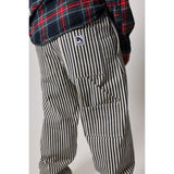 "Stripe Baggy" skate pants with a Hickory stripe pattern. Vintage stripe pants with the retro 90s baggy fit that defines the Limpies style. Collector's item made in USA.