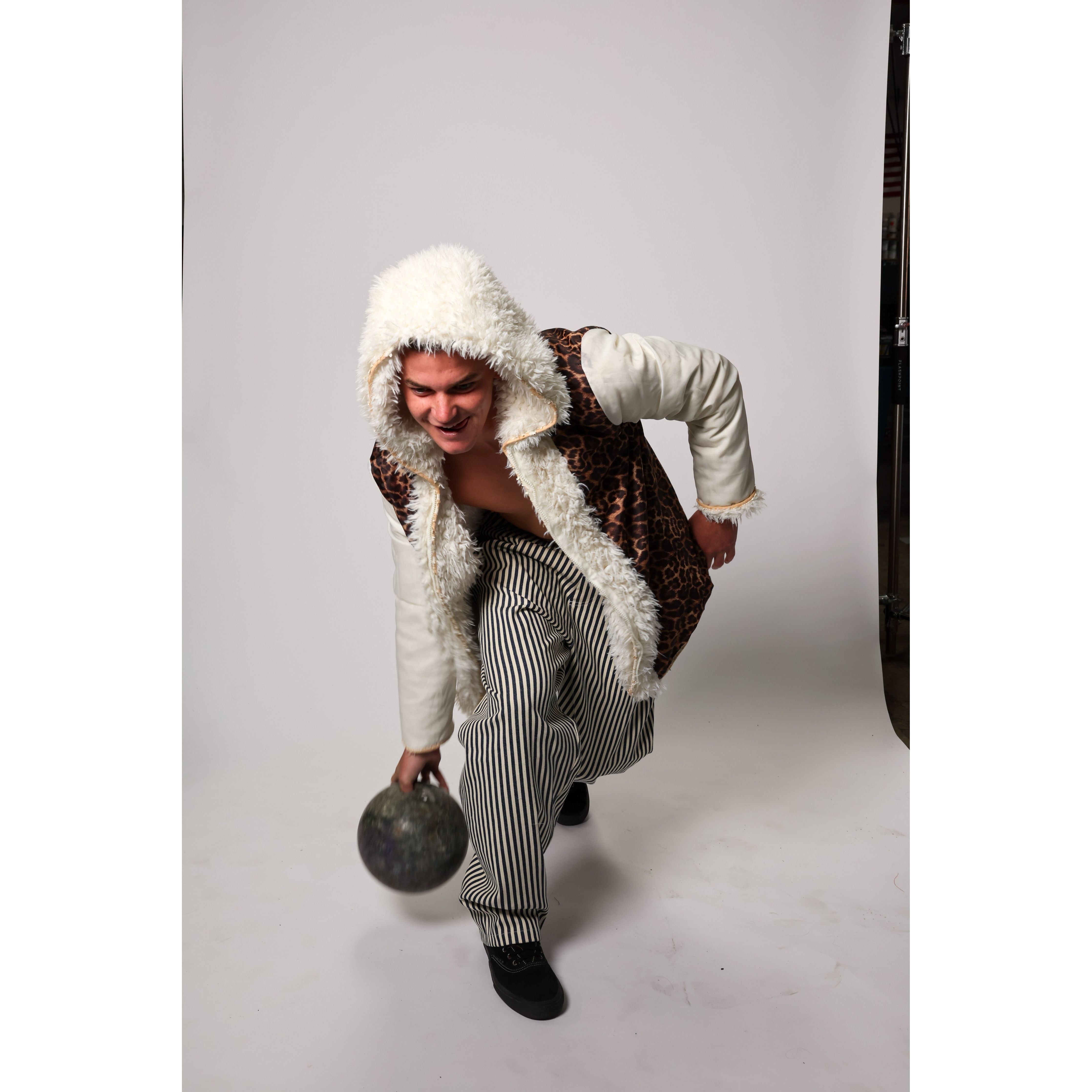 "Stripe Baggy" skate pants with a Hickory stripe pattern. Vintage stripe pants with the retro 90s baggy fit that defines the Limpies style. Collector's item made in USA.