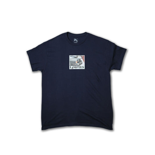 Hood Limpies Motorsports T-Shirt — retro skate clothing brand inspired by 90s streetwear and motorsport culture. Vintage-style graphic tee by Limpies skatewear, bold print for skaters and street style enthusiasts.