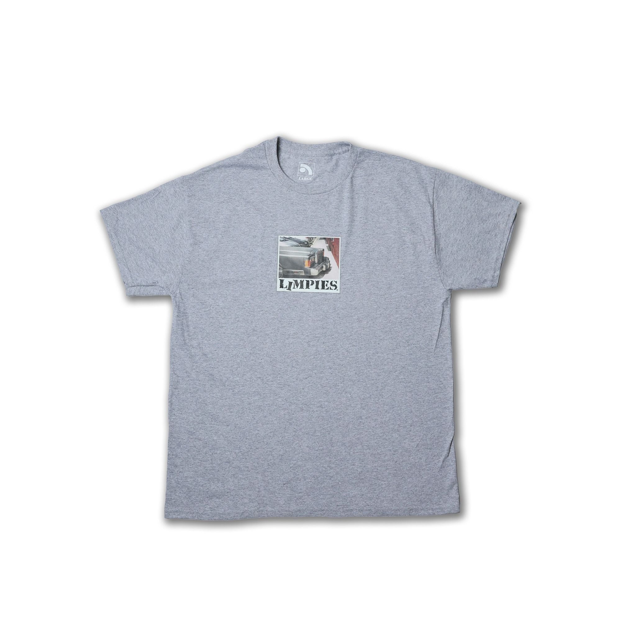 Hood Limpies Motorsports T-Shirt — retro skate clothing brand inspired by 90s streetwear and motorsport culture. Vintage-style graphic tee by Limpies skatewear, bold print for skaters and street style enthusiasts.