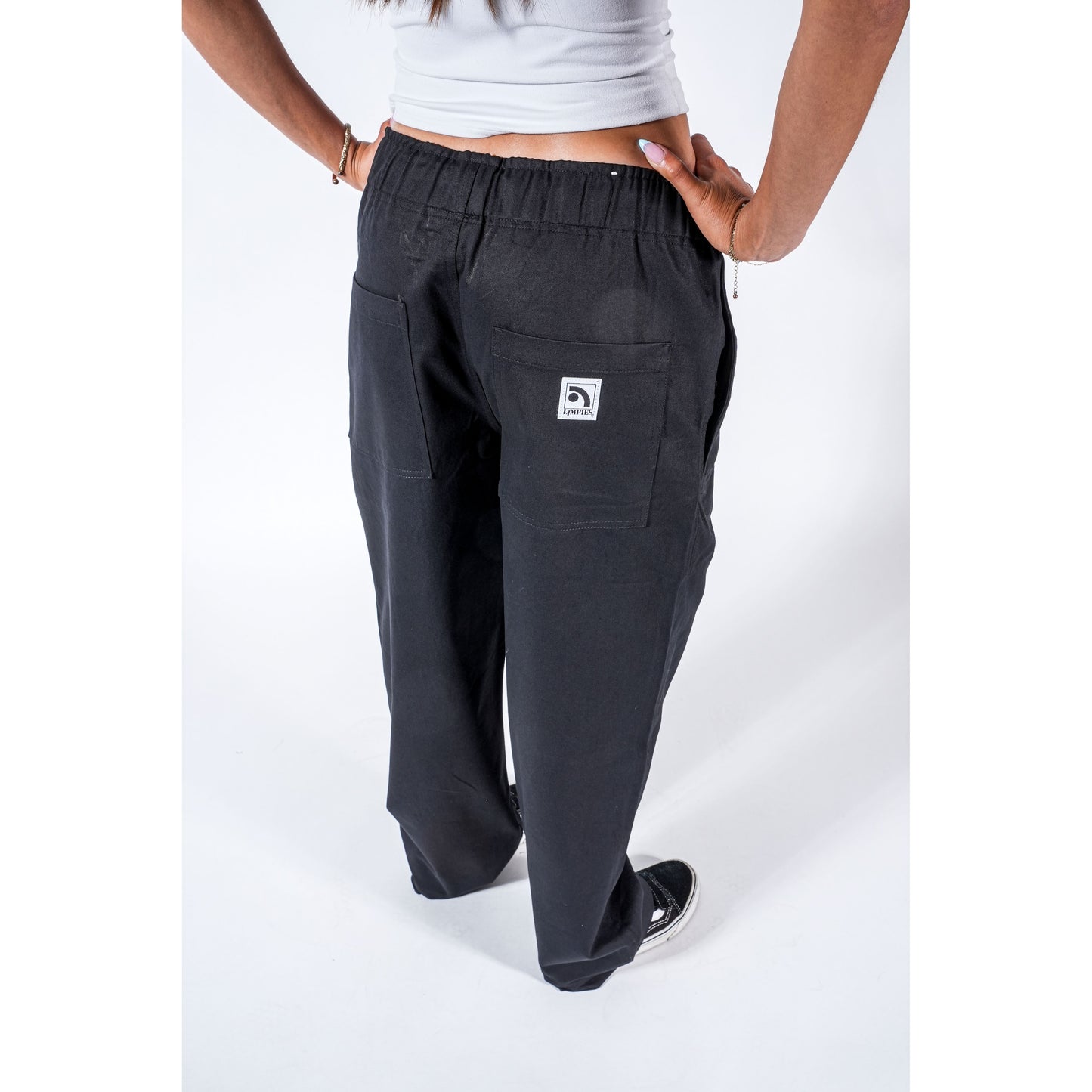 The "Wilted Flower” Skate Pant (Black)