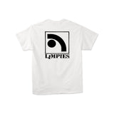 Limpies classic logo shirt printed on the chest. An essential classic skate tee with an authentic 90s streetwear icon vibe for skaters and retro style enthusiasts.