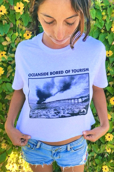 Oceanside Bored of Tourism T-Shirt (White)