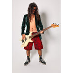 "Over the Knee" skate shorts with a red and black cheetah print. A 90s streetwear print that screams attitude, with the perfect baggy fit for the baggy skate shorts of the era. Made in USA.