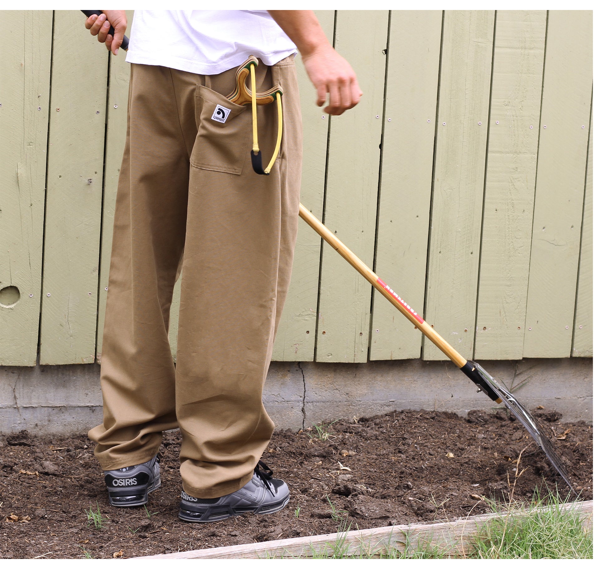 Beige Skate Pant Model Back